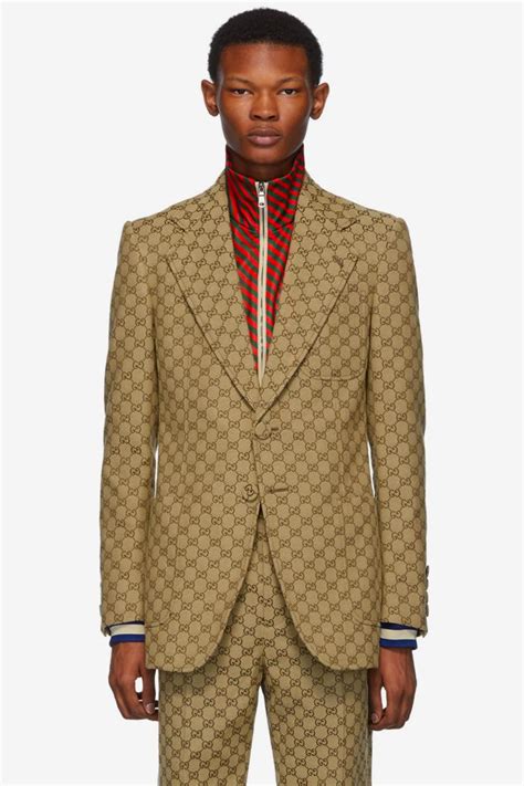 gucci embroidered gg suit|Gucci men's suits for sale.